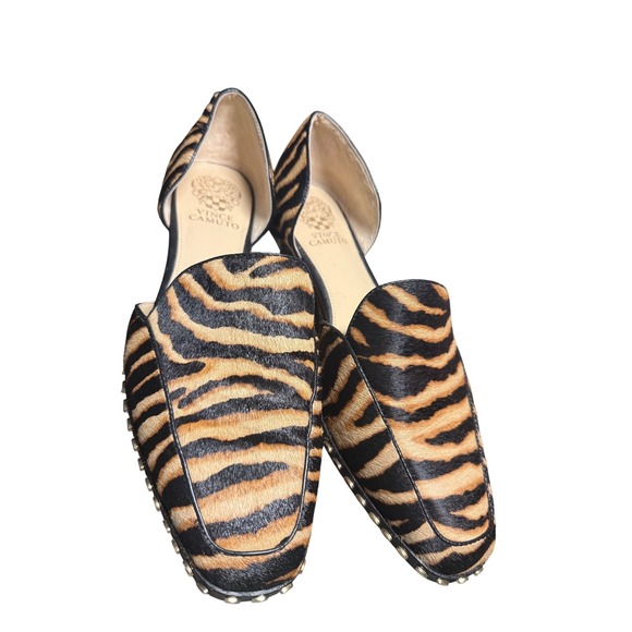 Vince Camuto Zebra Print Calf Hair VC-REDOLEN3 Flats Shoes Women Size 10M - Picture 5 of 5